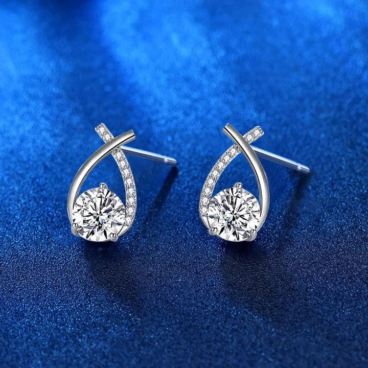 Luxe Gedraaide Druppel Cubic Stud Oorbellen