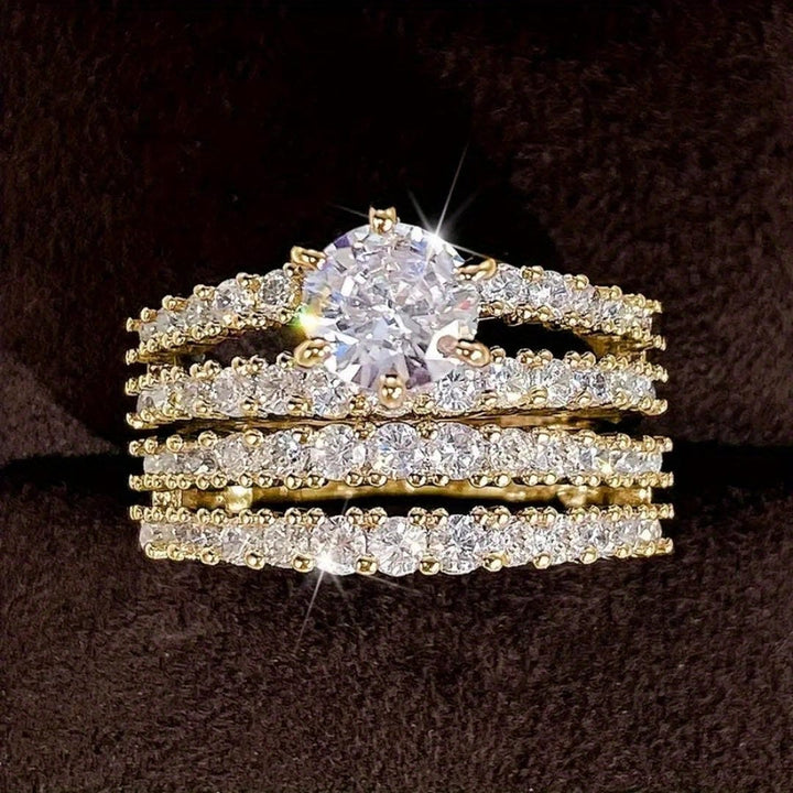 Stralende Halo Ring Set
