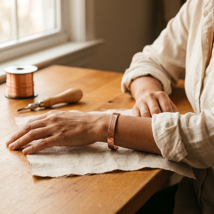 Vera's Crest Copper Bracelet