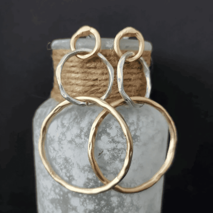 Vintage Gouden en Zilveren Oorbellen
