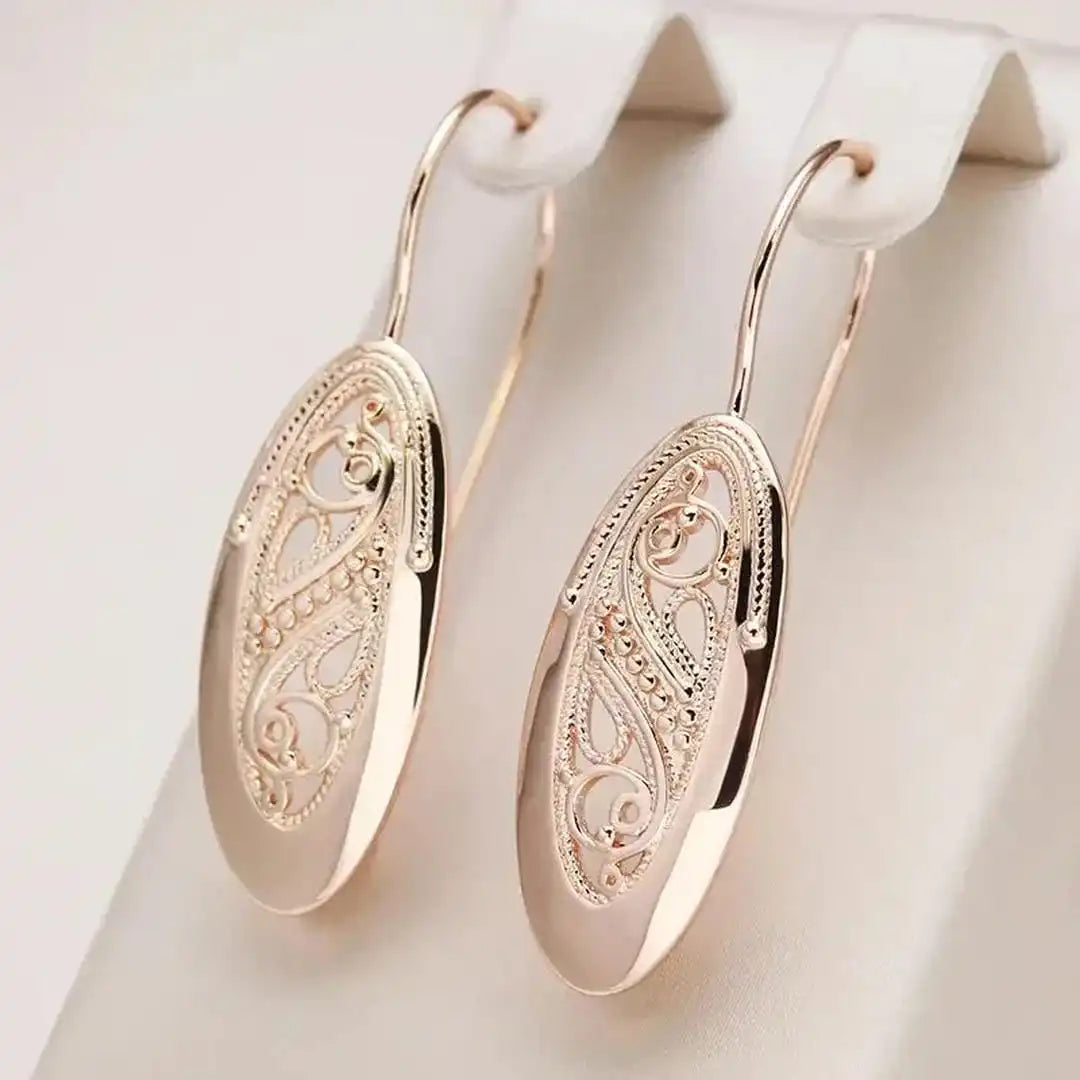 Gouden Stralende Dangle Oorbellen