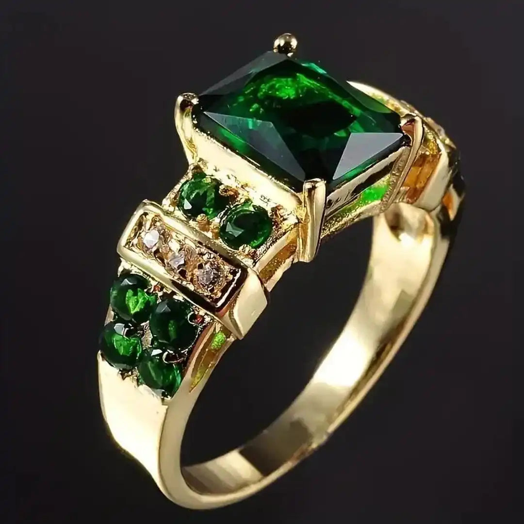 Exquise Tijdloze Smaragd Ring