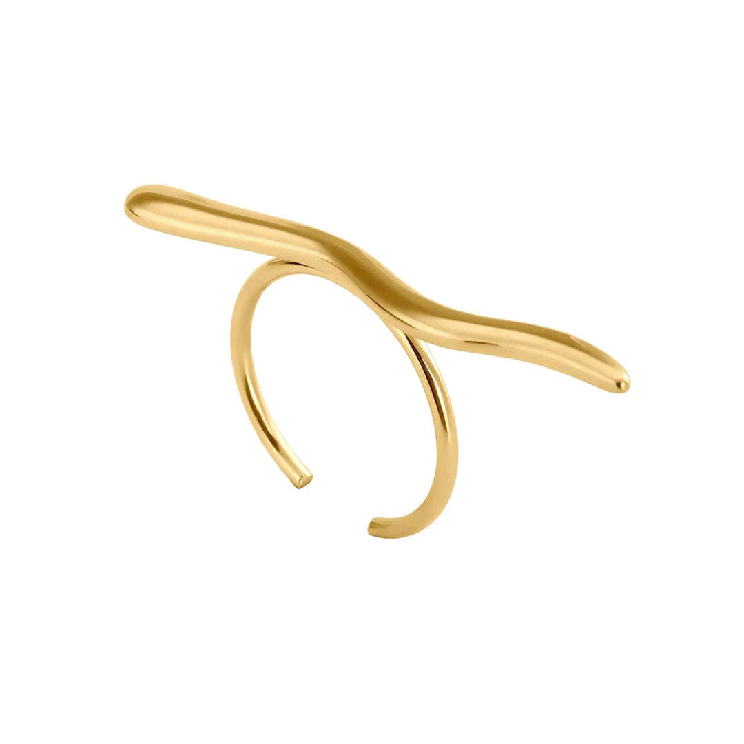 Minimalistische Gouden Tak Ring