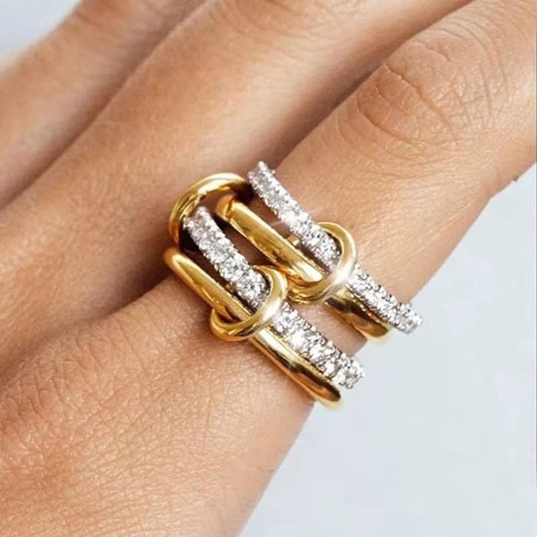 Verweven Zirkonia Ring Set