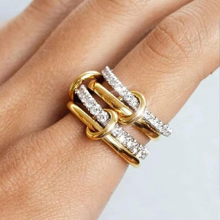 Verweven Zirkonia Ring Set