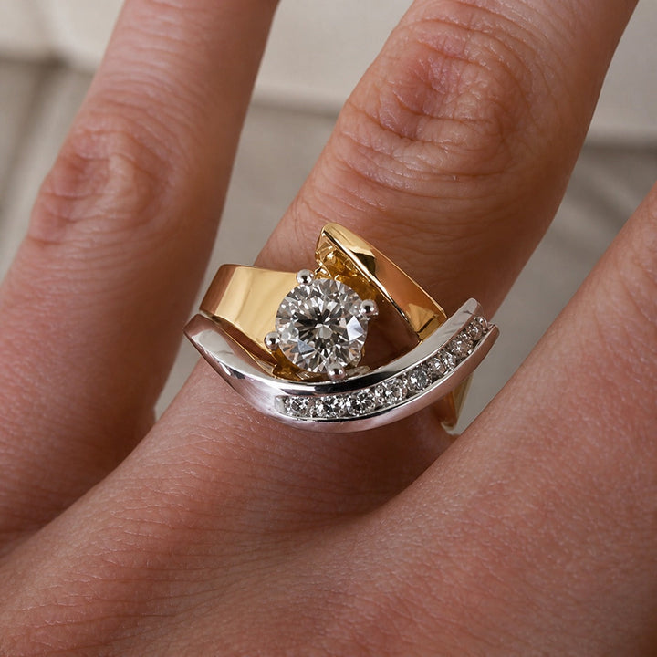 Artistieke Dubbele Tonen Ring