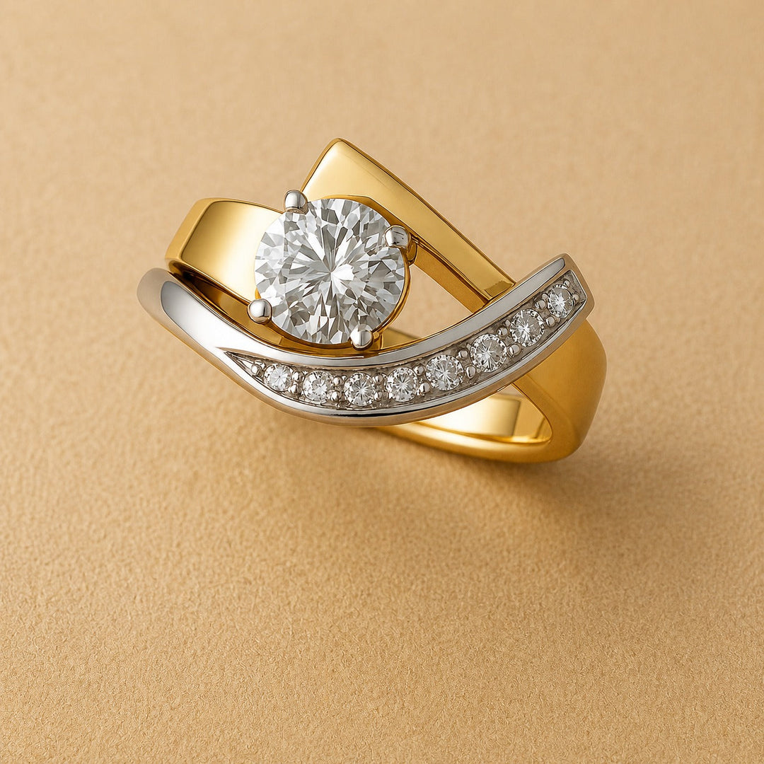 Artistieke Dubbele Tonen Ring