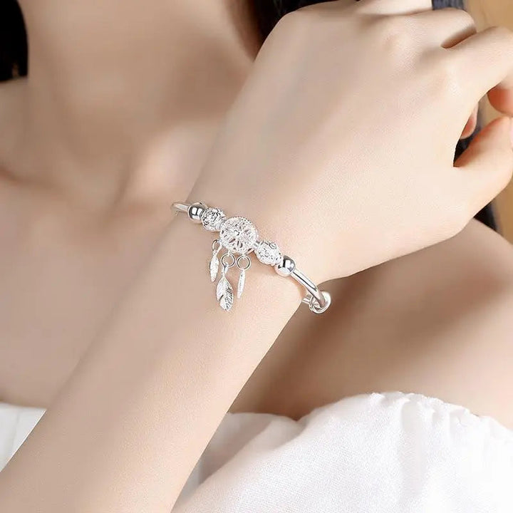 Armband met dromenvanger hanger van zilver